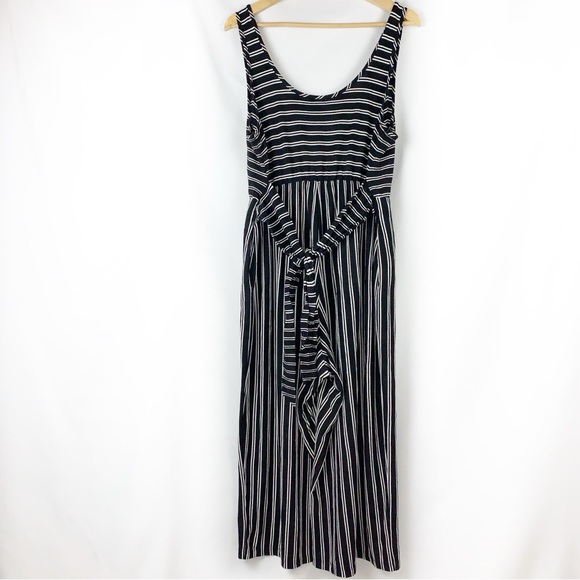 Torrid Black & White Stripe Rib Culotte Jumpsuit - Picture 8 of 8